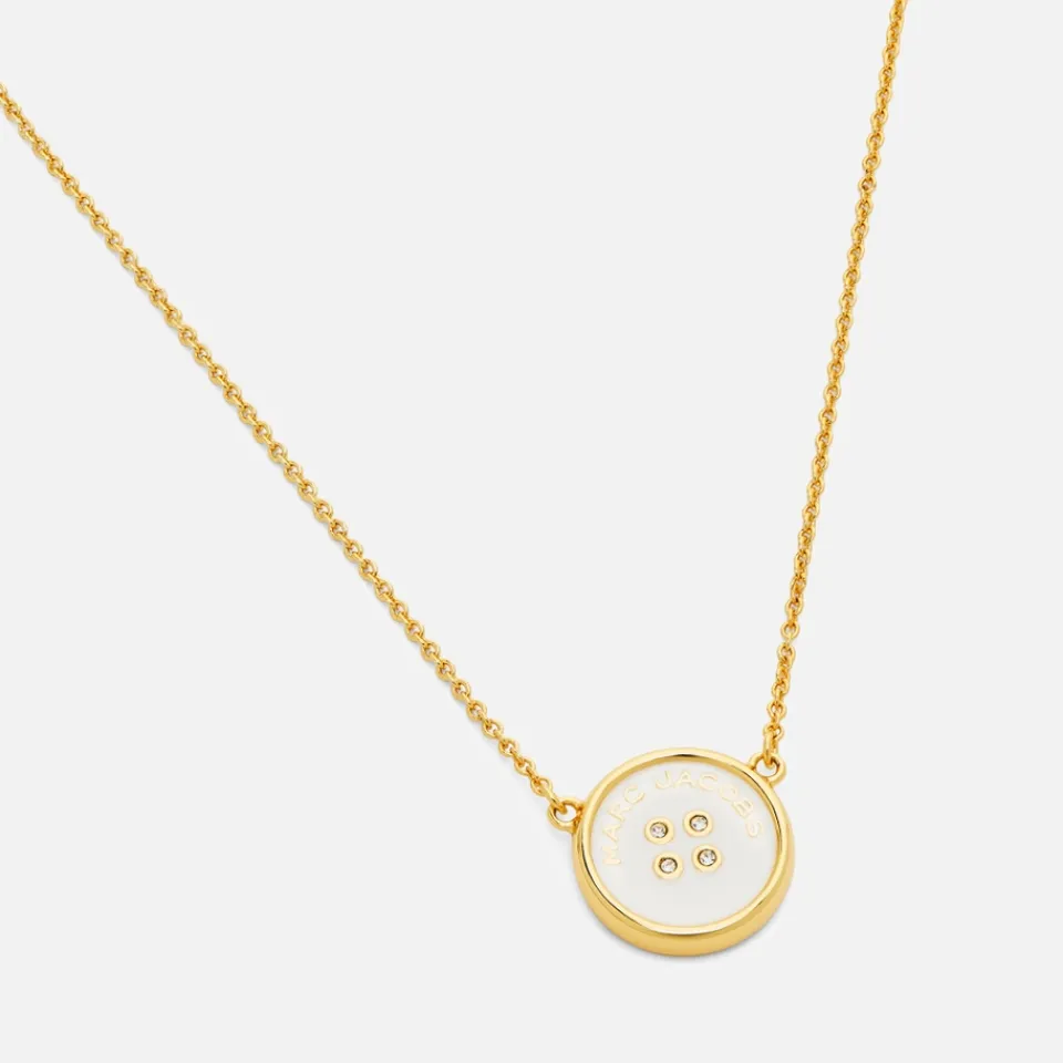 Jewellery|Dr. Martens Marc Jacobs Button Gold-Plated Pendant Necklace