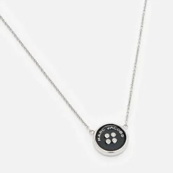 Jewellery|Dr. Martens Marc Jacobs Button Silver-Plated Pendant Necklace