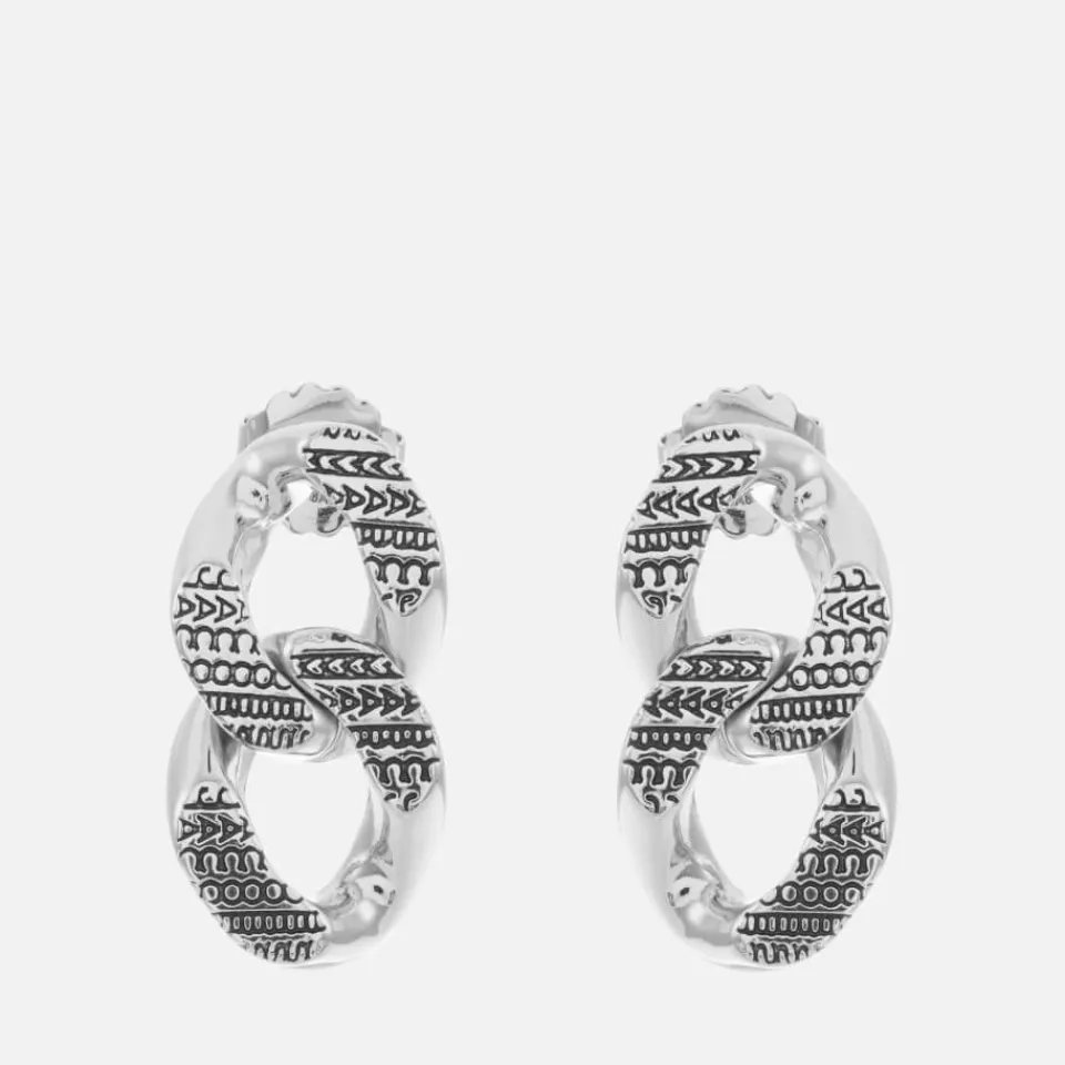 Jewellery|Dr. Martens Marc Jacobs Monogram Chain Link Silver-Tone Earrings