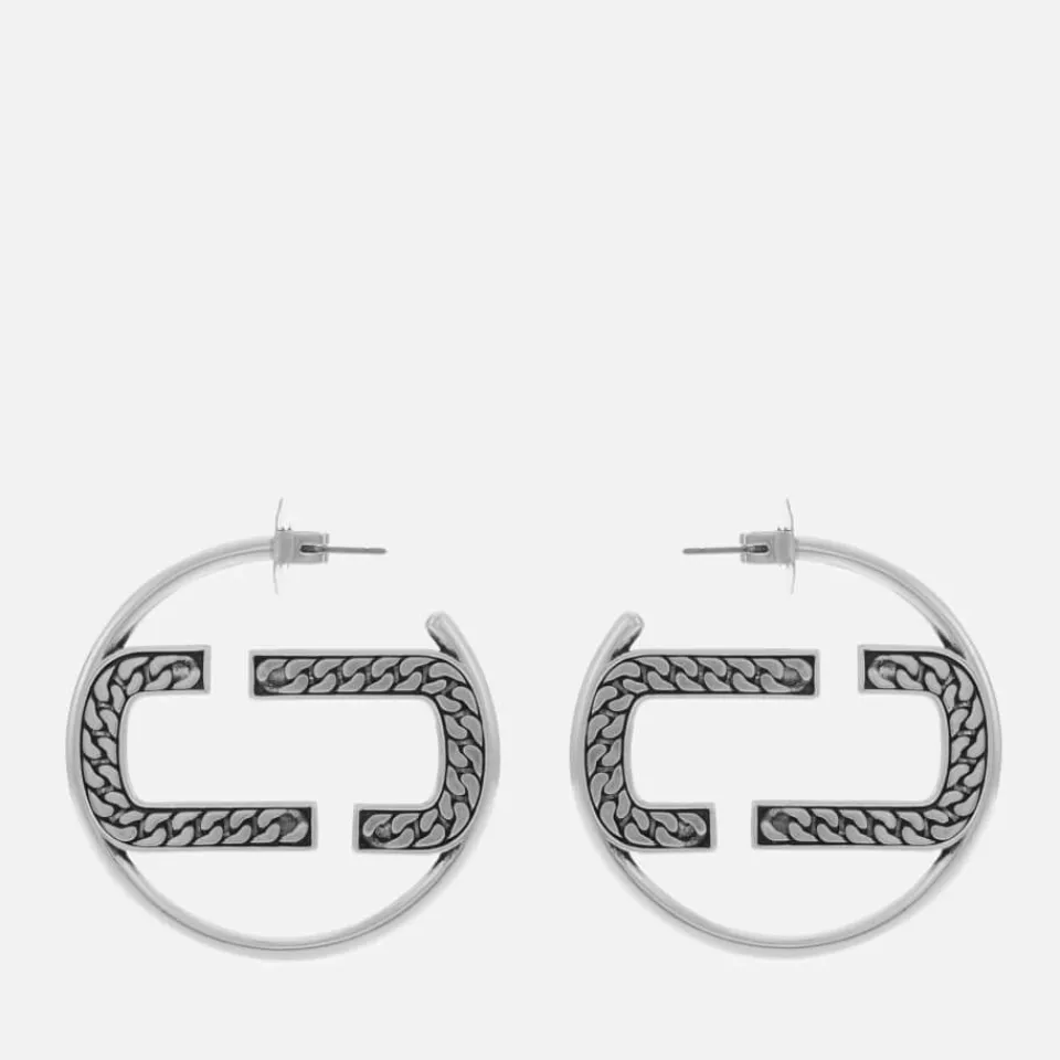 Jewellery|Dr. Martens Marc Jacobs St. Marc Monogram Silver-Tone Hoops