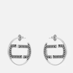 Jewellery|Dr. Martens Marc Jacobs St. Marc Monogram Silver-Tone Hoops