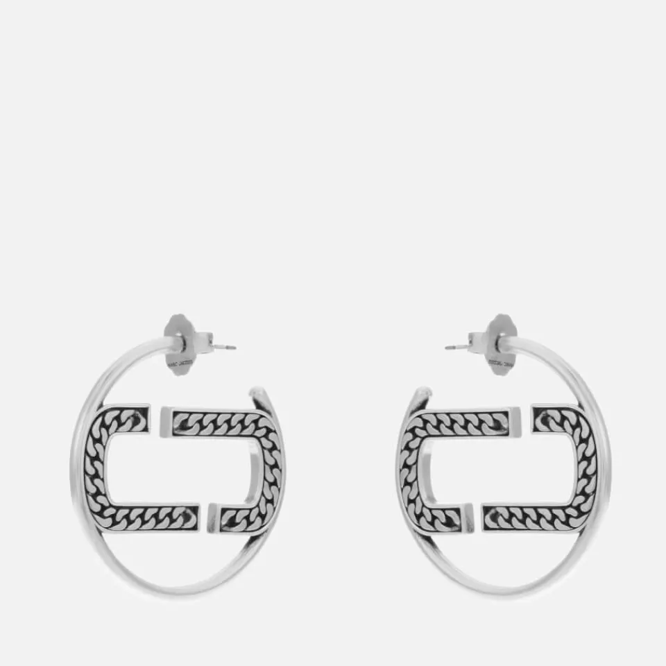 Jewellery|Dr. Martens Marc Jacobs St. Marc Monogram Silver-Tone Hoops