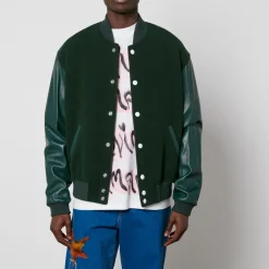 Jackets|Coats|Dr. Martens Marni Felt and Leather Bomber Jacket - IT 46/S