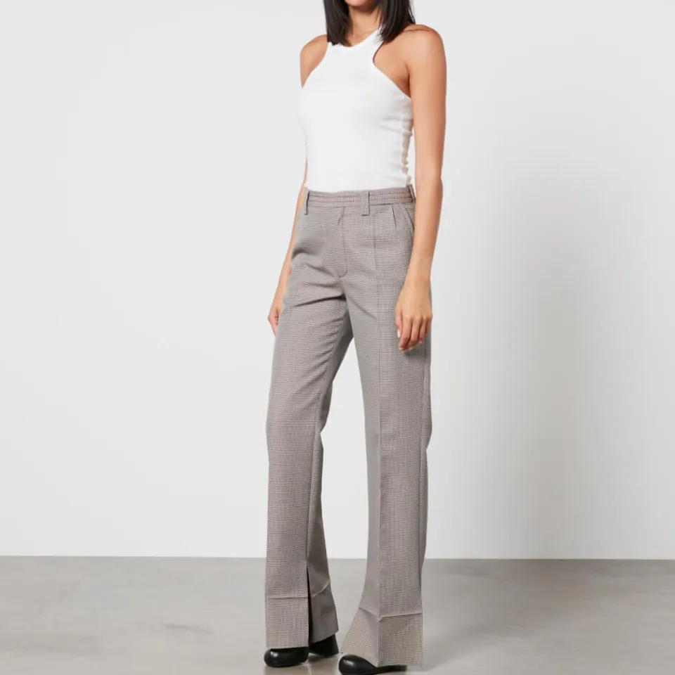 Trousers|Marni Houndstooth Wool-Blend Trousers - IT 40/UK 8