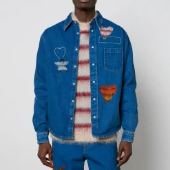 Shirts|Shirts|AMI Marni Mohair Patch Denim Jacket - IT 46/S