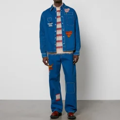 Shirts|Shirts|AMI Marni Mohair Patch Denim Jacket - IT 46/S
