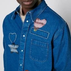 Shirts|Shirts|AMI Marni Mohair Patch Denim Jacket - IT 46/S