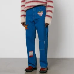 Jeans|Dr. Martens Marni Mohair Patchwork Denim Straight-Leg Jeans - W34/L32