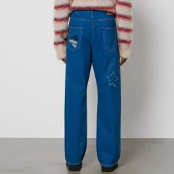 Jeans|Dr. Martens Marni Mohair Patchwork Denim Straight-Leg Jeans - W34/L32