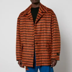 Jackets|Coats|Dr. Martens Marni Striped Brushed-Knit Coat - IT 46/S