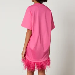 Loungewear|T-Shirts And Tops|Dr. Martens Marques Almeida Ostrich Feather Hem Cotton-Jersey T-Shirt - XS