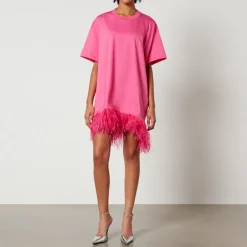 Loungewear|T-Shirts And Tops|Dr. Martens Marques Almeida Ostrich Feather Hem Cotton-Jersey T-Shirt - XS