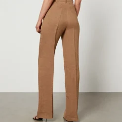 Trousers|Dr. Martens Max Mara Studio Alcano Linen Straight-Leg Trousers - UK 14