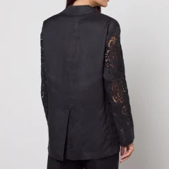 Jackets|Coats|Dr. Martens Max Mara Studio Angizia Linen Jacket - UK 10