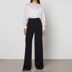 T-Shirts And Tops|Loungewear|Dr. Martens Max Mara Studio Edile Sheer Ramie T-Shirt - UK 10