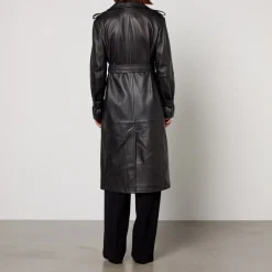 Jackets|Coats|Dr. Martens Max Mara Studio Magiaro Nappa Leather Trench Coat - 10