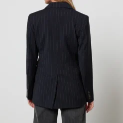 Jackets|Coats|Dr. Martens Max Mara Studio Mora Pinstriped Woven Blazer - UK 6