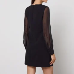 Dresses|Dresses|Dr. Martens Max Mara Studio Ritmo Crepe and Chiffon Dress - UK 8