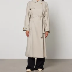 Jackets|Coats|Dr. Martens Max Mara The Cube Strench Cotton-Blend Gabardine Trench - UK 10