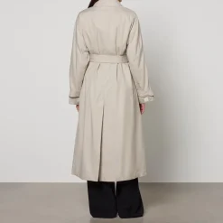 Jackets|Coats|Dr. Martens Max Mara The Cube Strench Cotton-Blend Gabardine Trench - UK 10