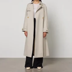 Jackets|Coats|Dr. Martens Max Mara The Cube Strench Cotton-Blend Gabardine Trench - UK 10