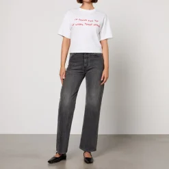Loungewear|T-Shirts And Tops|Ganni MAX&Co. Boxyclaim Cotton-Blend Jersey T-Shirt - XL