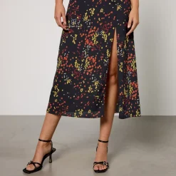 Dresses|Dresses|De La Vali MAX&Co. Gina Floral-Print Chiffon Dress - UK 12