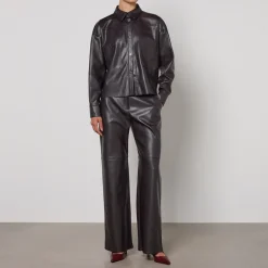 Trousers|Dr. Martens MAX&Co. Glossy Jersey Faux Leather Trousers - XL