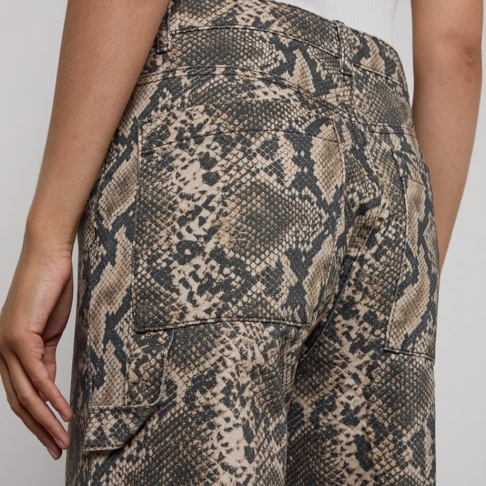 Trousers|Dr. Martens MAX&Co. Parure Snake-Print Cotton-Drill Trousers - UK 10