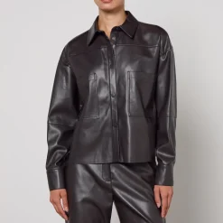 Jackets|Coats|Dr. Martens MAX&Co. Sand Jersey Faux Leather Jacket - M