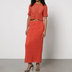 Skirts|Skirts|MAX&Co. Tenda Macramé Midi Skirt - XL