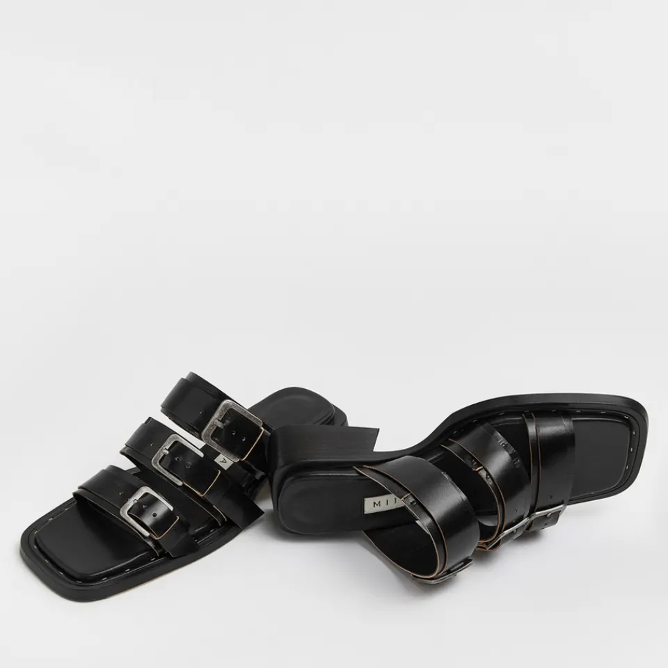 Heels|Dr. Martens Miista Women's Lordette Leather Block Heeled Sandals - UK 3