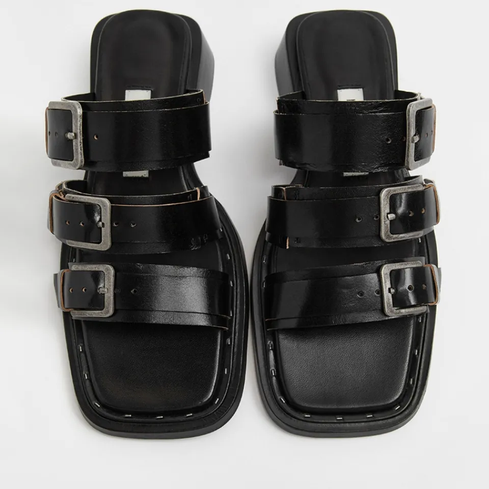 Heels|Dr. Martens Miista Women's Lordette Leather Block Heeled Sandals - UK 3