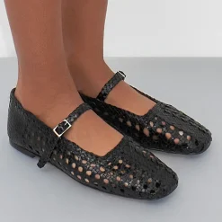 Flats|Calvin Klein Miista Women's Yeida Patent Leather Ballet Flats - UK 3