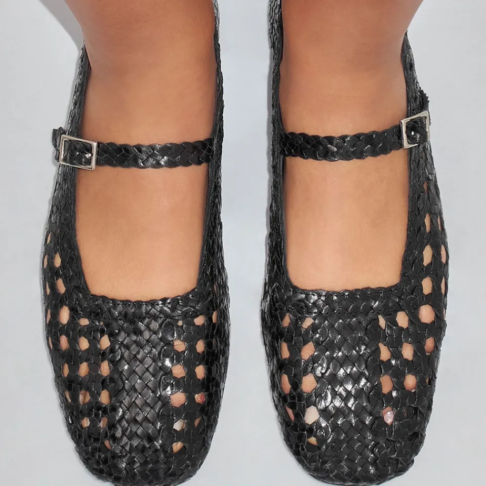 Flats|Calvin Klein Miista Women's Yeida Patent Leather Ballet Flats - UK 3