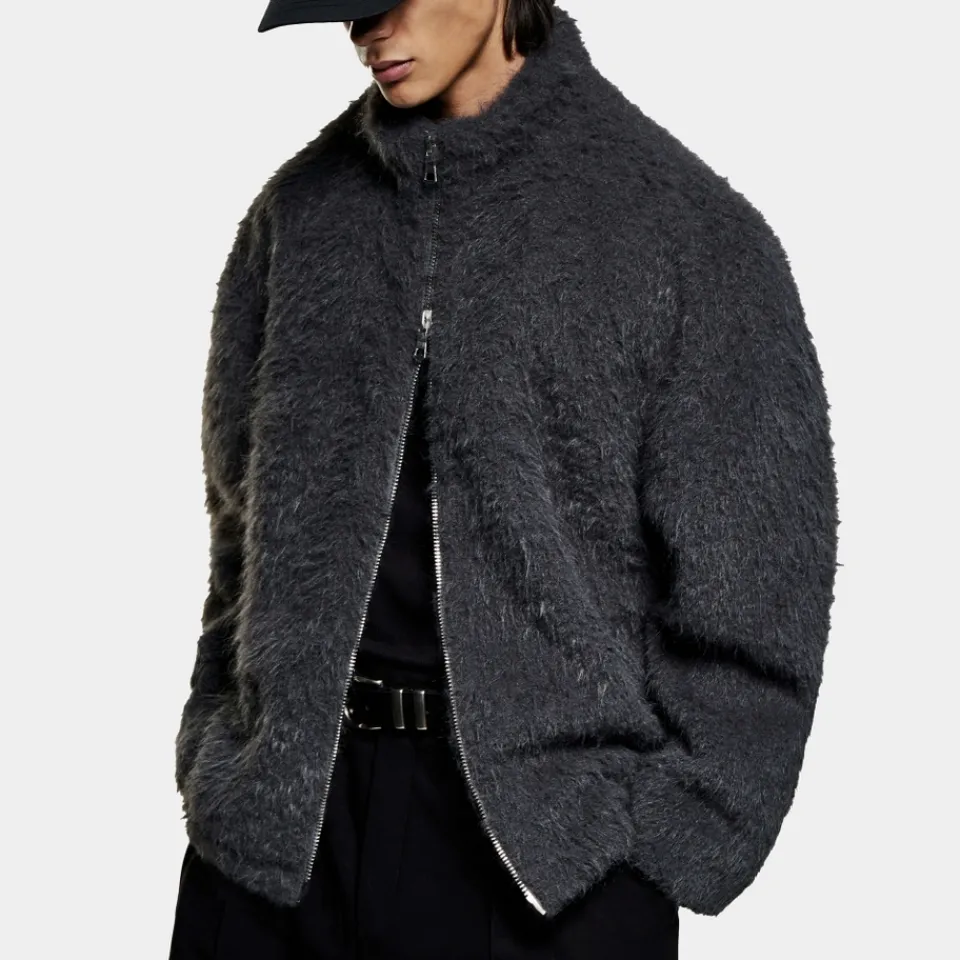 Jackets|Coats|MKI MIYUKI ZOKU Faux Fur Track Jacket - S