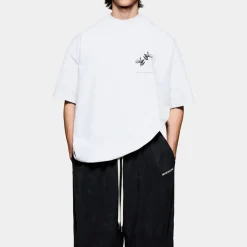 T-Shirts|T-Shirts|MKI MIYUKI ZOKU Ink Flower Cotton-Jersey T-Shirt - S