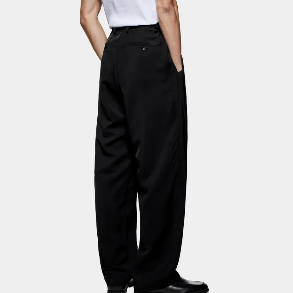 Trousers|MKI MIYUKI ZOKU Rayon-Blend Wide-Fit Suit Pants - S