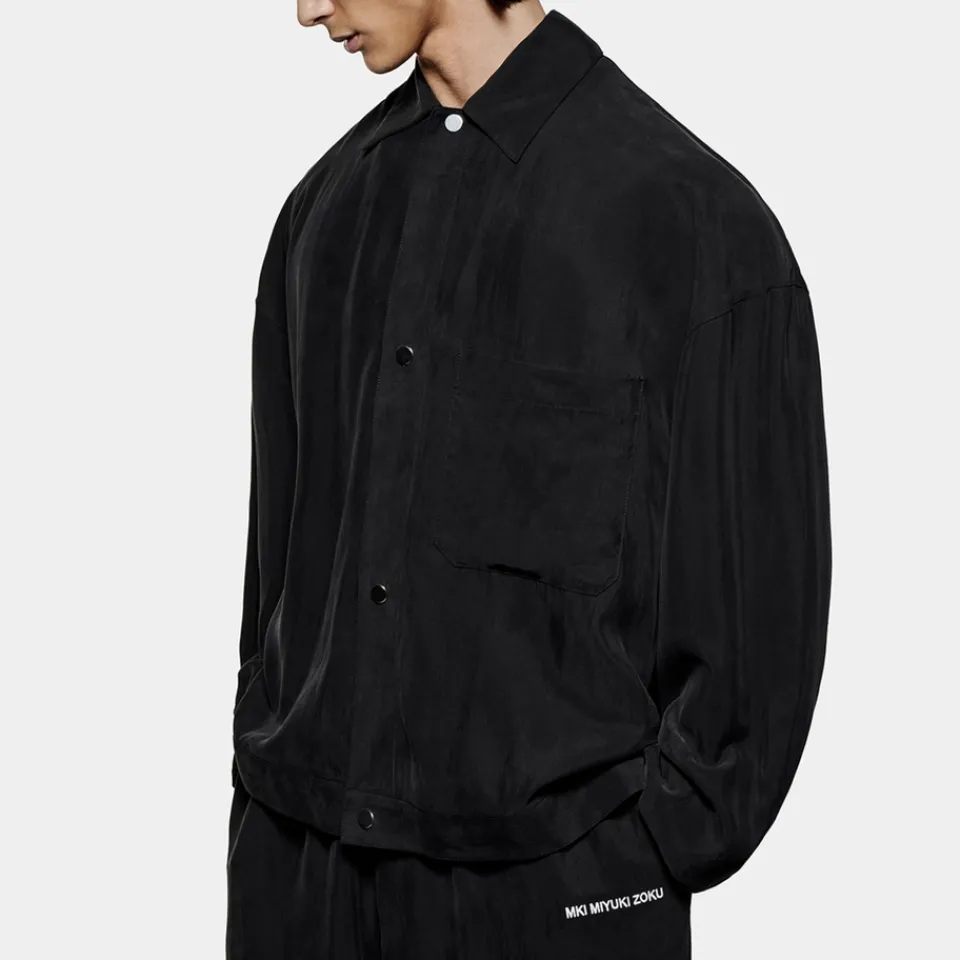 Jackets|Coats|Dr. Martens MKI MIYUKI ZOKU Sandwash Cupro-Blend Trucker Jacket - S