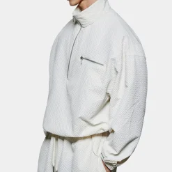 Sweatshirts|Dr. Martens MKI MIYUKI ZOKU Seersucker Quarter-Zip Jacket - S