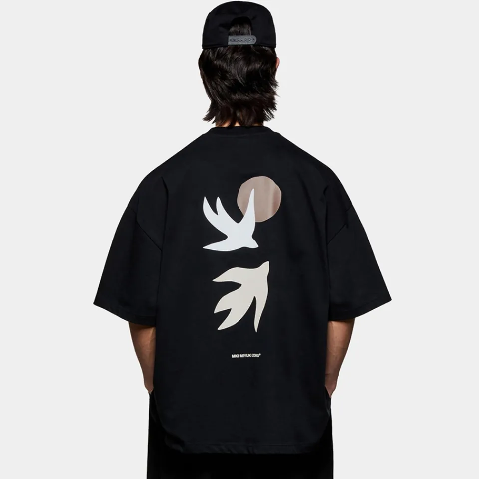 T-Shirts|T-Shirts|MKI MIYUKI ZOKU Swallow Cotton-Jersey T-Shirt - S