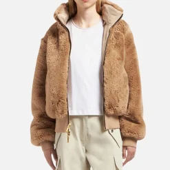 Coats|Jackets|Dr. Martens Moose Knuckles Debbie Shell Faux Fur Bomber Jacket - S
