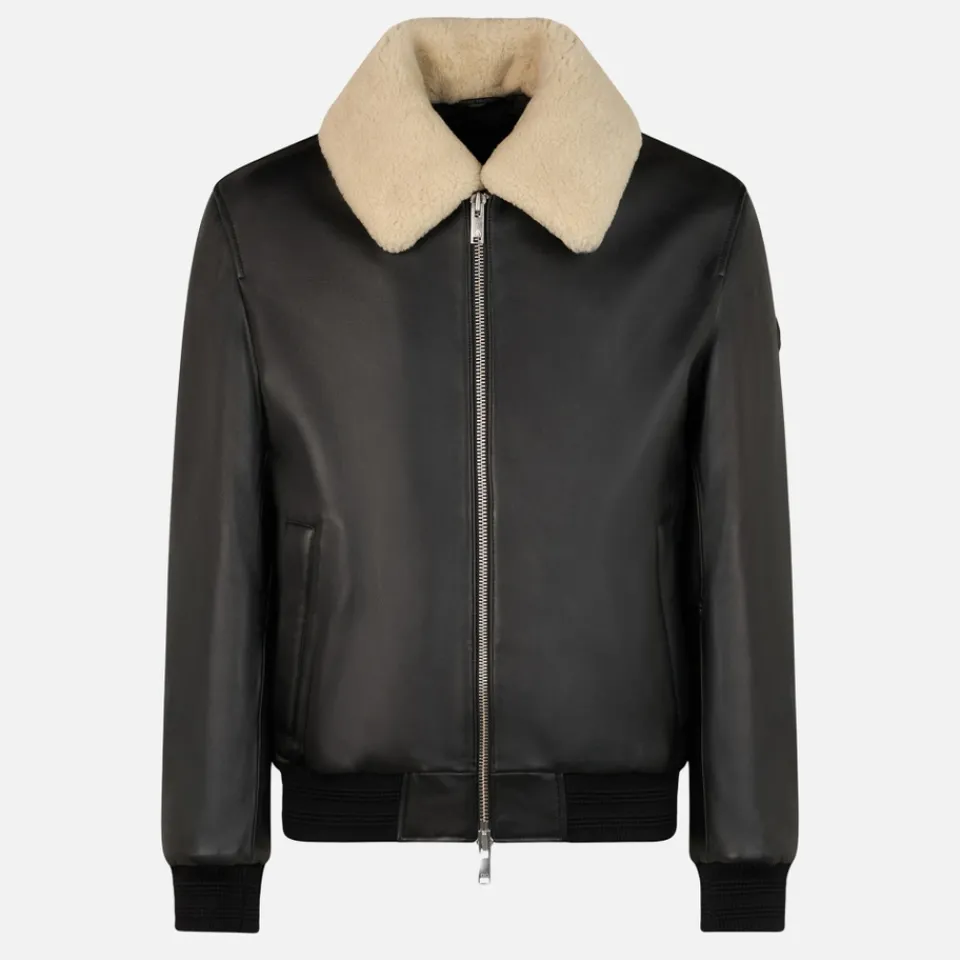 Jackets|Coats|Dr. Martens Moose Knuckles Toba Leather Bomber Jacket - M