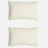 Bedroom|Home Textiles|ïn home Linen Cotton Stripe Cushion Cover - Natural - 75x50cm - Set of 2