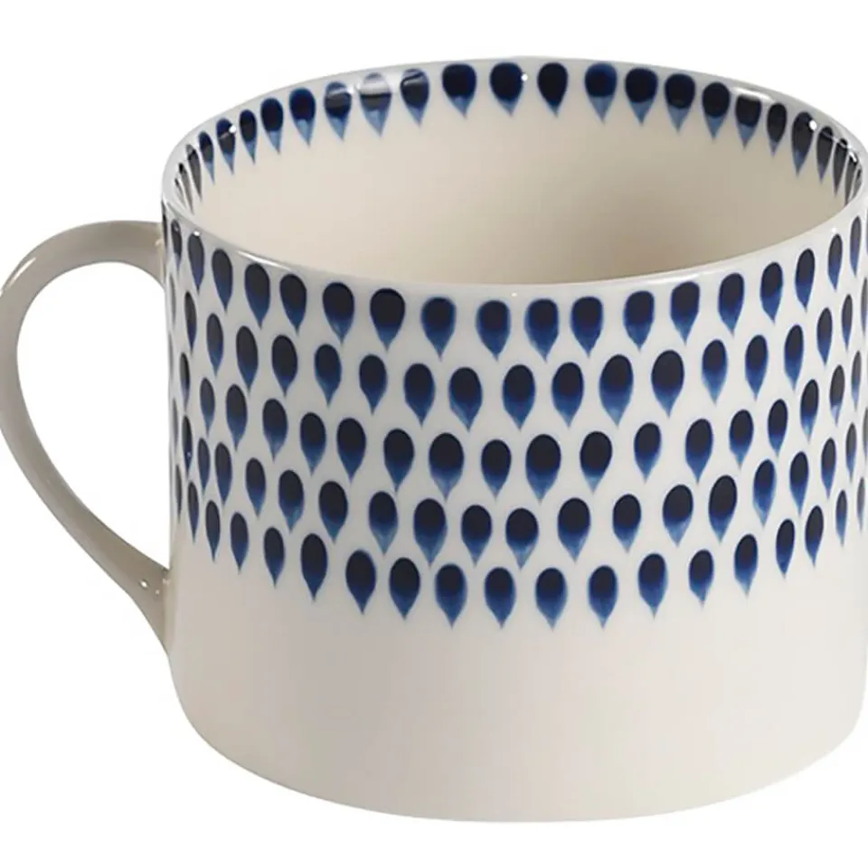 Dining|HAY Nkuku Indigo Drop Mug - Cream and Indigo