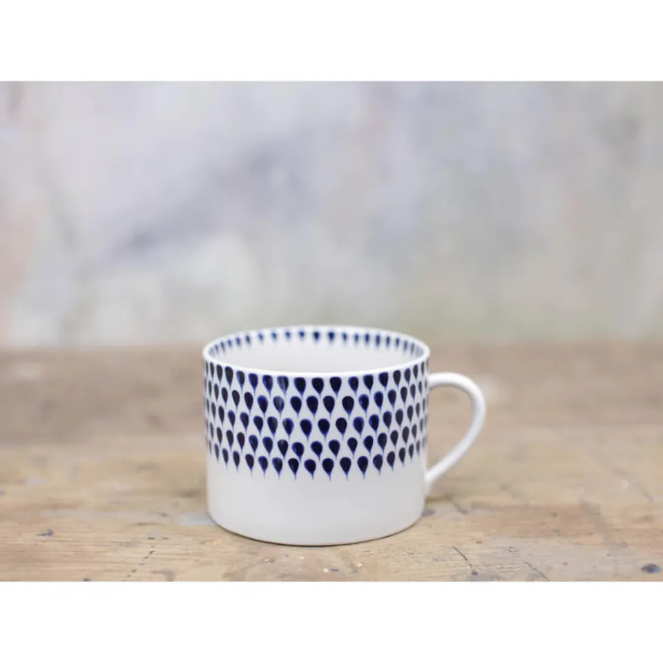 Dining|HAY Nkuku Indigo Drop Mug - Cream and Indigo