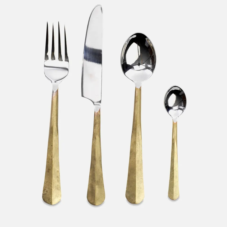 Dining|Dr. Martens Nkuku Osko Cutlery - Brushed Gold - Set of 16