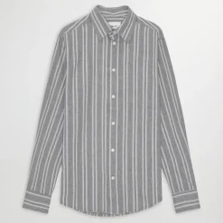 Shirts|Shirts|NN.07 Colby Cotton-Twill Striped Shirt - L
