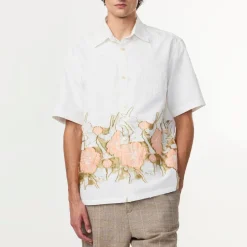 Shirts|Shirts|AMI NN.07 Freddy Floral-Jacquard Fil-Coupé Poplin Shirt - S