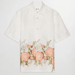 Shirts|Shirts|AMI NN.07 Freddy Floral-Jacquard Fil-Coupé Poplin Shirt - S